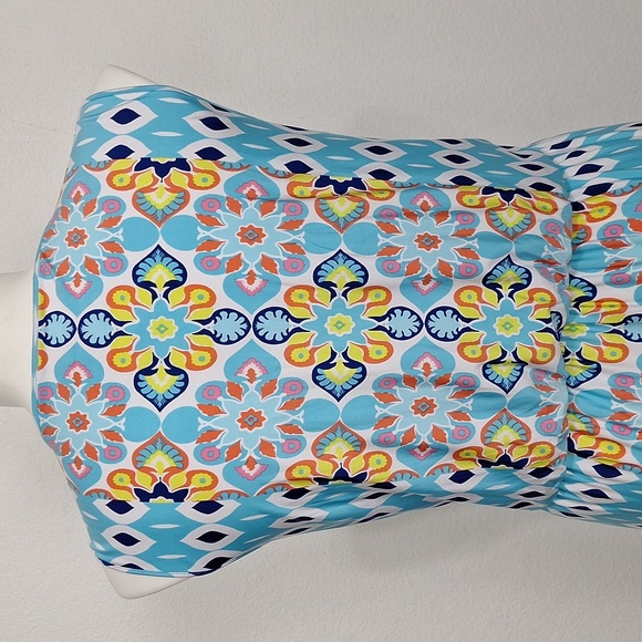 Ruby Rd. Patio Placement Printed Venezia Boho Coastal Relaxed Fit Maxi Dress-1X - Picture 9 of 14